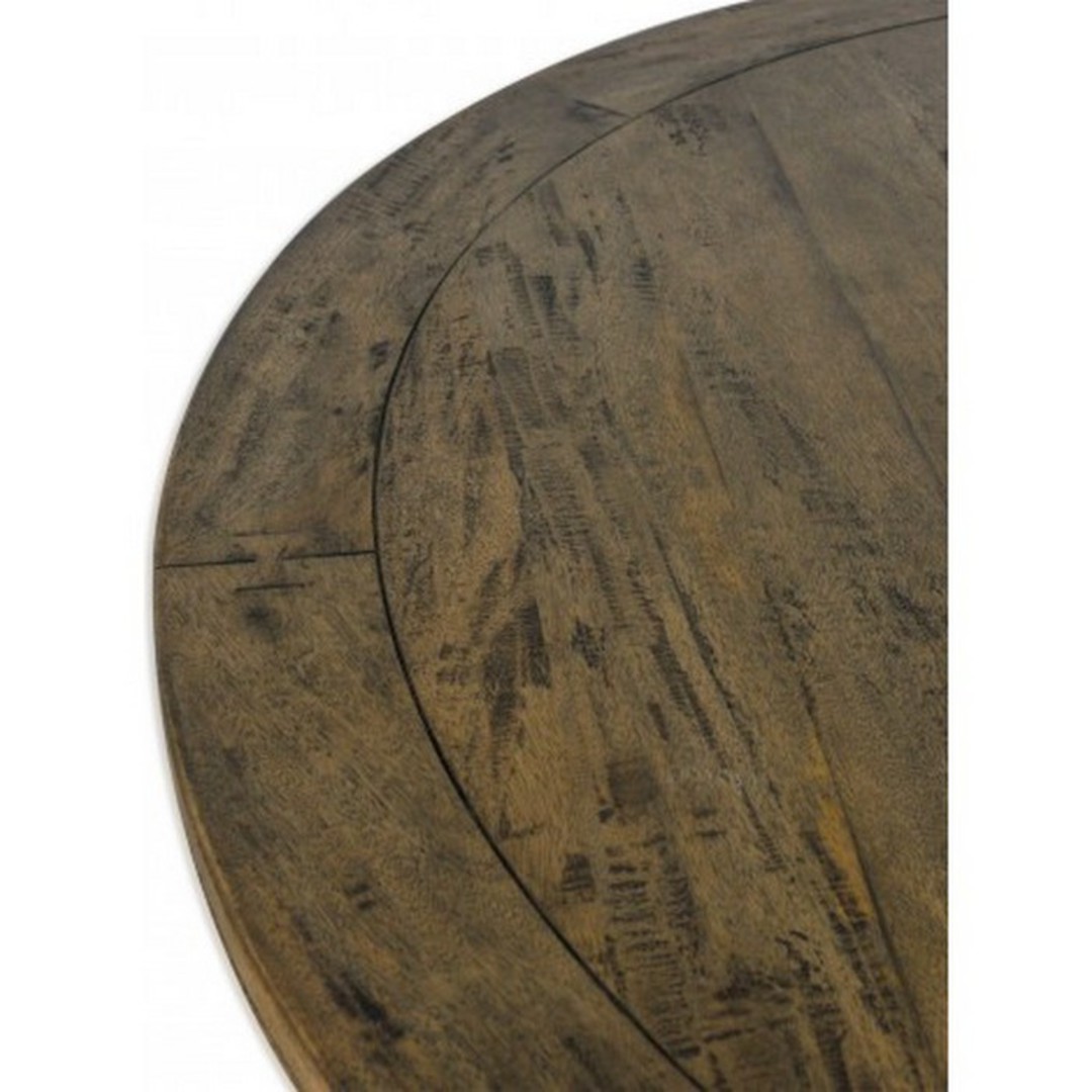Antique Mango Wood Round Dining Table 150cm image 3